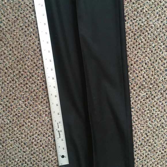 Gianni manzoni men’s dress pants black pleated wool super 150s 36w Italy 31 new